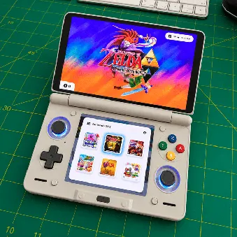 Dual Screen Foldable Handheld Gaming Console with RGB Controls
